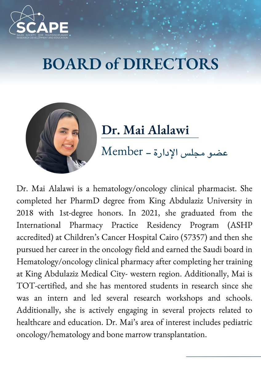 Scape_Society's tweet photo. 🇸🇦🇸🇦🇸🇦

Warmest welcome to our exceptional board of director members! 

Dr. Mai Alalawi  
@Malalawyy 

We are honored to have such talented individuals guiding our organization. 

Together, let's achieve remarkable success and make a lasting impact! https://t.co/ZSfpLfGSLG