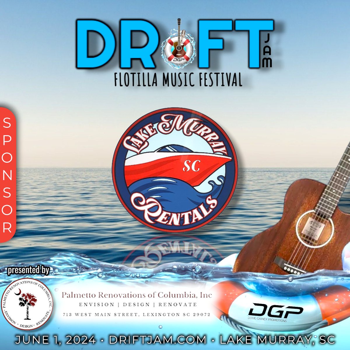 DriftJamFest's tweet photo. #sponsored ➡️ Lake Murray SC Rentals 
.
.
#driftjam #driftjam2024 #FloatingFestival #MusicOnWater #FinalYear #SafeSailing #MusicCharity #LastChance #FOMO #BoatLife #LastCallOnTheLake https://t.co/3V0YxWfcxt