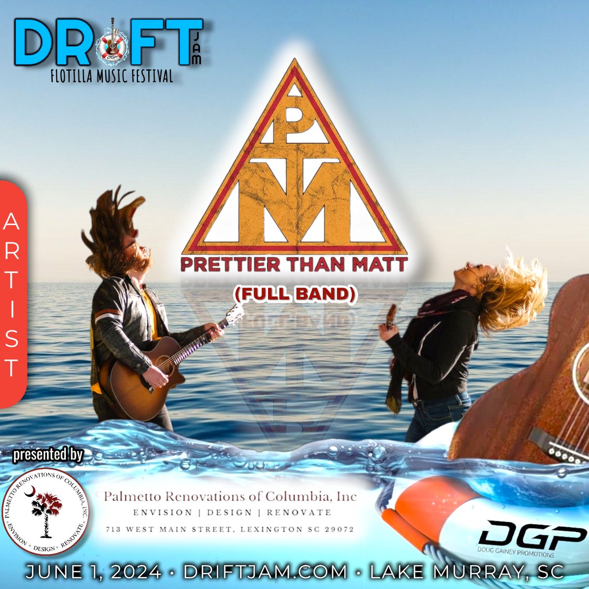 📣 Artist Announcement 📣
@PTMMusic (full band version) ➡️ #driftjam
.
.
#driftjam #driftjam2024 #FloatingFestival #MusicOnWater #FinalYear #SafeSailing #MusicCharity #LastChance #FOMO #BoatLife #LastCallOnTheLake
