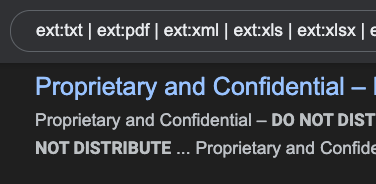 Google Dork - Sensitive Docs 📄 ext:txt | ext:pdf | ext:xml | ext:xls | ext:xlsx | ext:ppt | ext:pptx | ext:doc | ext:docx intext:“confidential” | intext:“Not for Public Release” | intext:”internal use only” | intext:“do not distribute” Discover internal files 👀