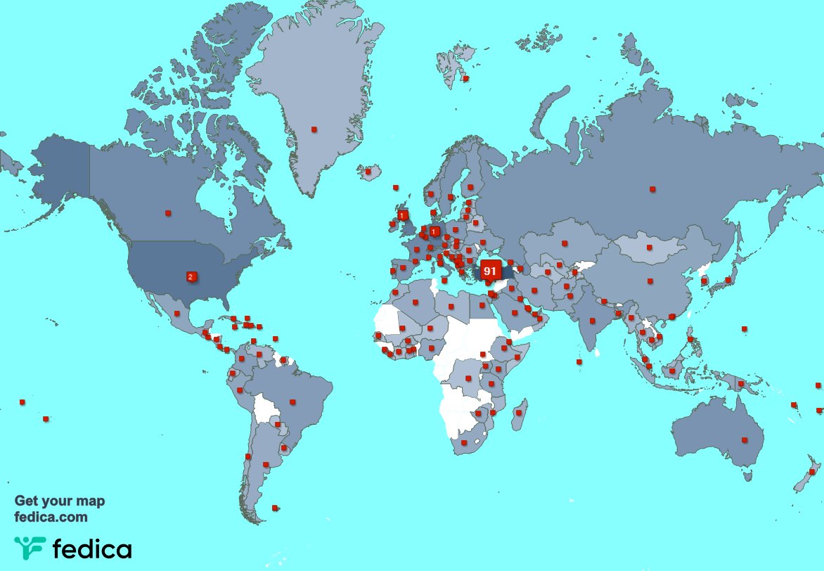 Special thank you to my 79 new followers from India, and more last week. fedica.com/!sevil_atasoy