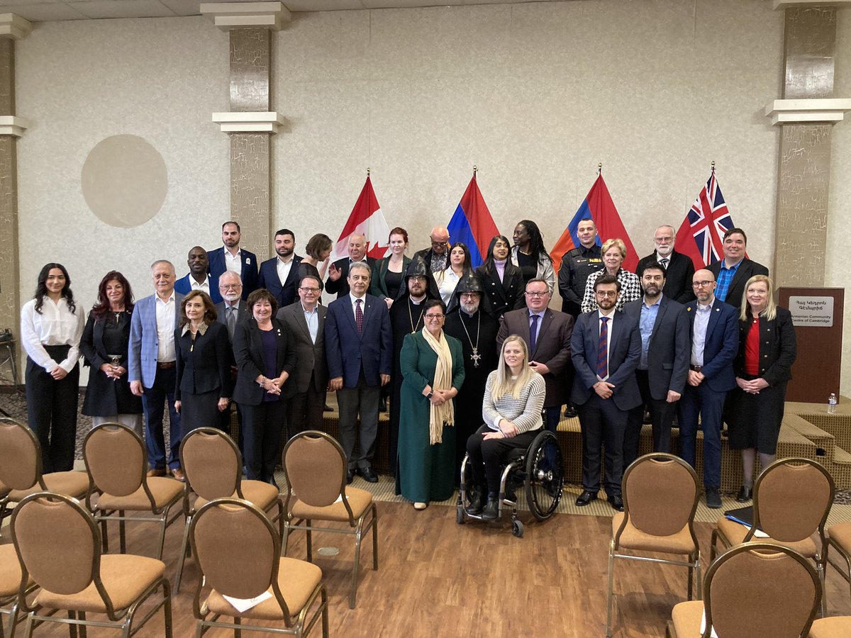 I was honoured to be at the Armenian Community Centre in Cambridge today to commemorate the 109th anniversary of the Armenian Genocide. Thank you to the keynote speaker Dr. Kevork Hagopjian for reminding us of the importance in remembering the genocide and in the resilience of…