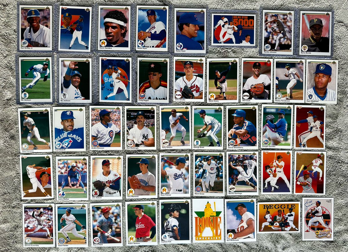 oldmanstylecard's tweet photo. Krispy Kreme Hot Light Is On! 🔥🚨The hits from the 1990 Upper Deck High Series Box! Hit some beauties! Let me know if you see anything you would like, all cards for sale! #junkwax #baseballcards #baseballcard #cards #card #upperdeck #upperdeckbaseball #upperdeckbaseballcards https://t.co/yDfLZHHPOp