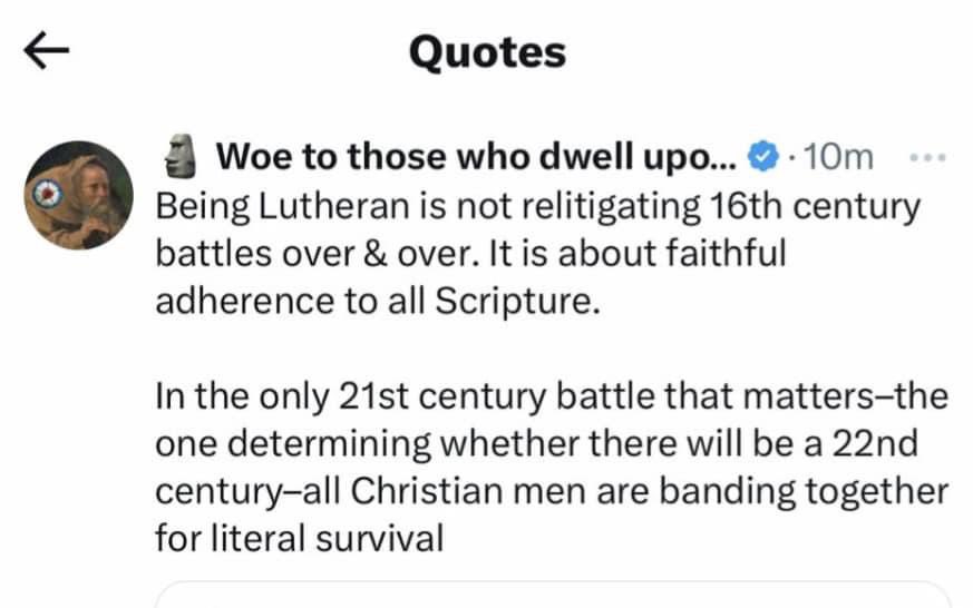 Isn’t Ryan just spouting off a theology of (racial) glory that is antithetical to anything remotely resembling Lutheranism?