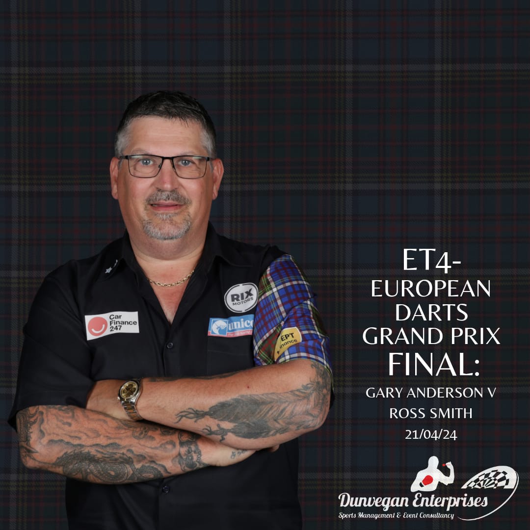 Gary Anderson is a Euro Tour finalist. Can we just stop there for dramatic effect? The hard work. The dedication. The immeasurable number of quotes we use on a daily basis. It's a big stage final for Gary , as he faces Ross Smith. Whatever happens, we're all in awe of you