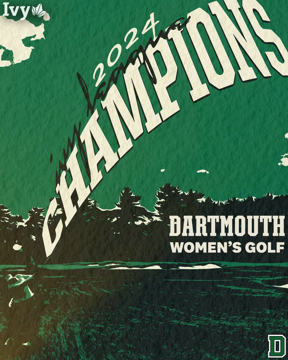 For the first time in program history, @DartmouthWGolf is your @IvyLeague champion! 🏆⛳️🥇 #TheWoods🌲 | #GoBigGreen