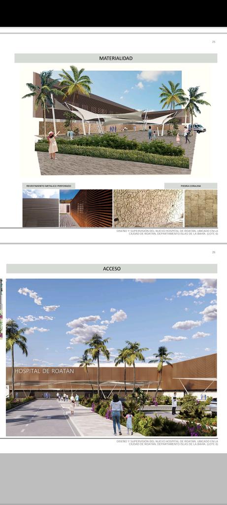 JoseManuelMath5's tweet photo. @gobprensaHN @XiomaraCastroZ Este es el diseño final del Hospital de Roatan con las modificaciones pertinentes para cumplir standards internacionales, cuya licitación de CONSTRUCCIÓN y EQUIPAMIENTO ya debe estar concluida para iniciar por ende la construcción que requerirá alrededor de 17 meses. https://t.co/0hw3uvLL6d