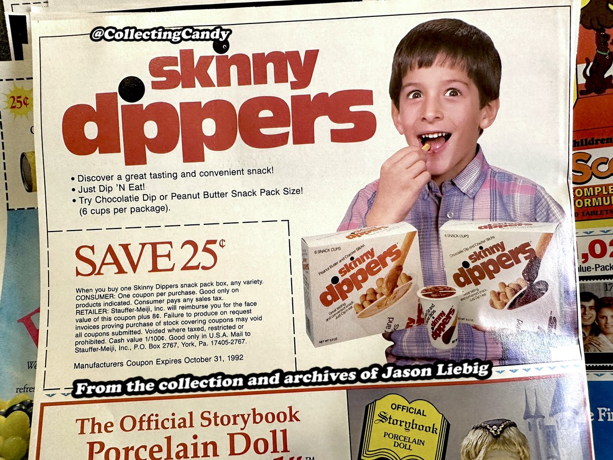 Collectingcandy's tweet photo. Anyone else remember these cracker stick dipping snacks from the early 90s called “Skinny Dippers”? 

I do! They were amazing, but always went so fast! 

#vintagesnacks #90snostalgia #90sfood #90ssnacks https://t.co/fzGxKLwRVQ