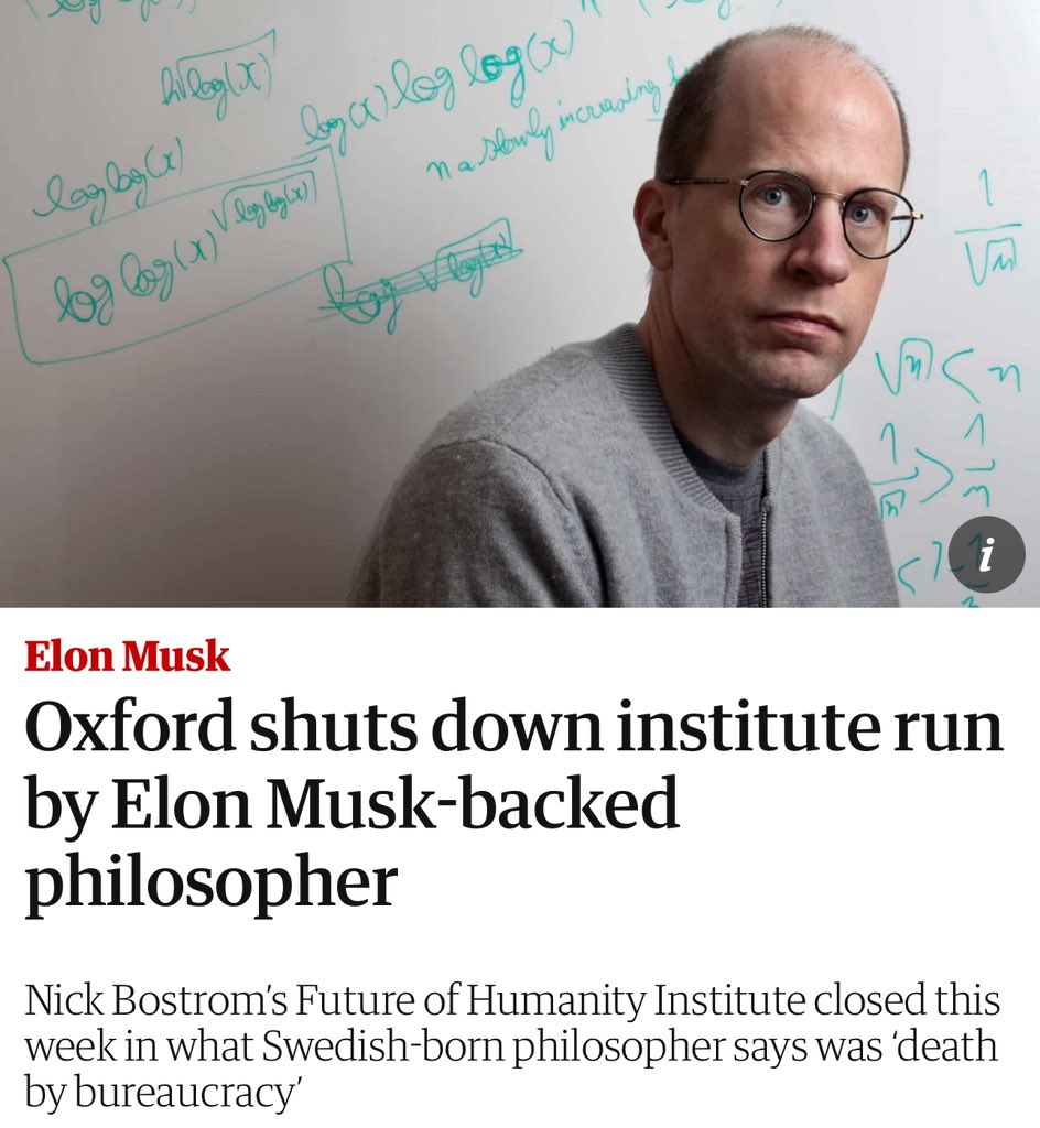 Nick Bostrom, the @elonmusk backed professor advancing ‘simulation theory’, is no longer teaching