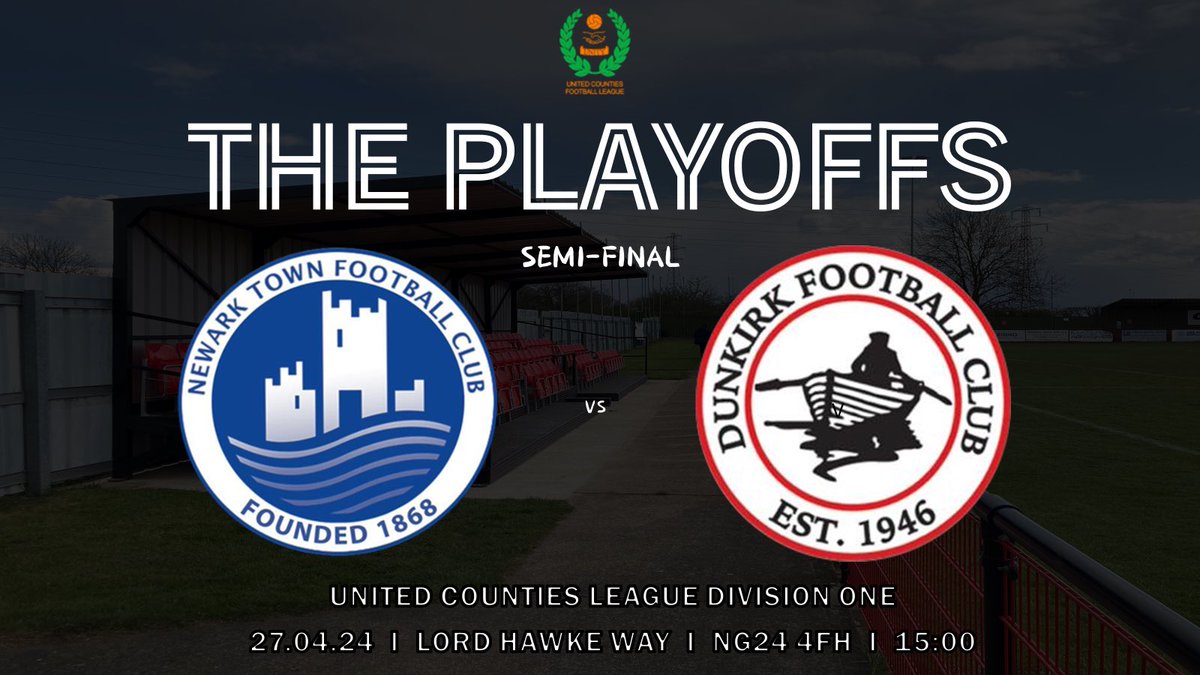 PLAYOFFS CONFIRMED
Next week we travel to Newark Town for our playoff semi-final.
The winners will play either Clipstone away or Harrowby at home.
@NewarkTownFC 
#uptheboatmen