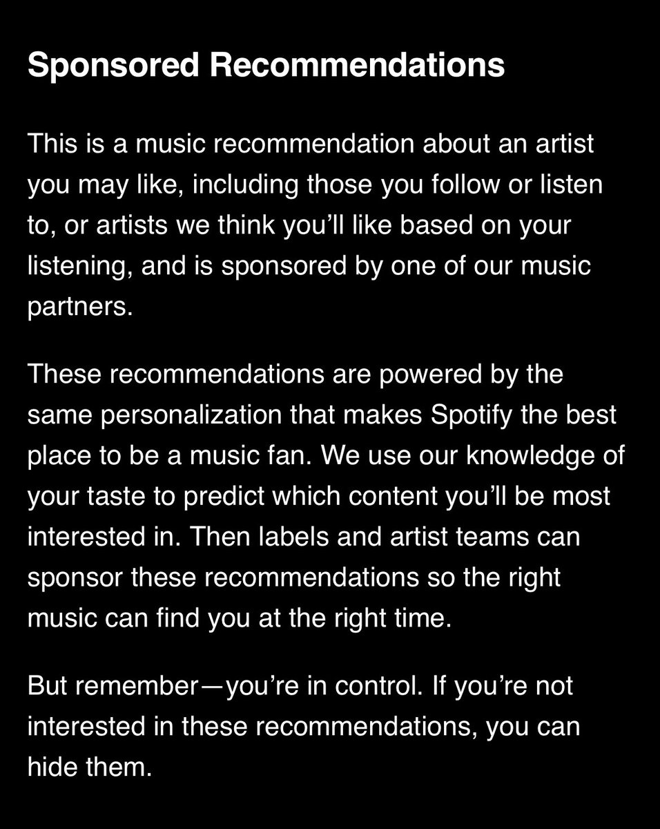 nah idfw this which music partner mf why is it prime real estate i should b seeing things frm artists i actually follow no ?