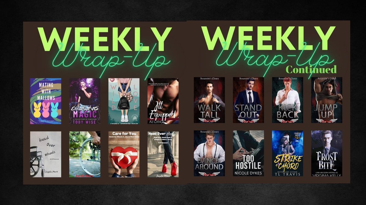 My weekly Reads Wrap-up:

What did you read this week?

#bookish
#bookrecs
#bookrecommendations
#readingcommunity 
#authorcommunity
#WeeklyReadingWrapUp