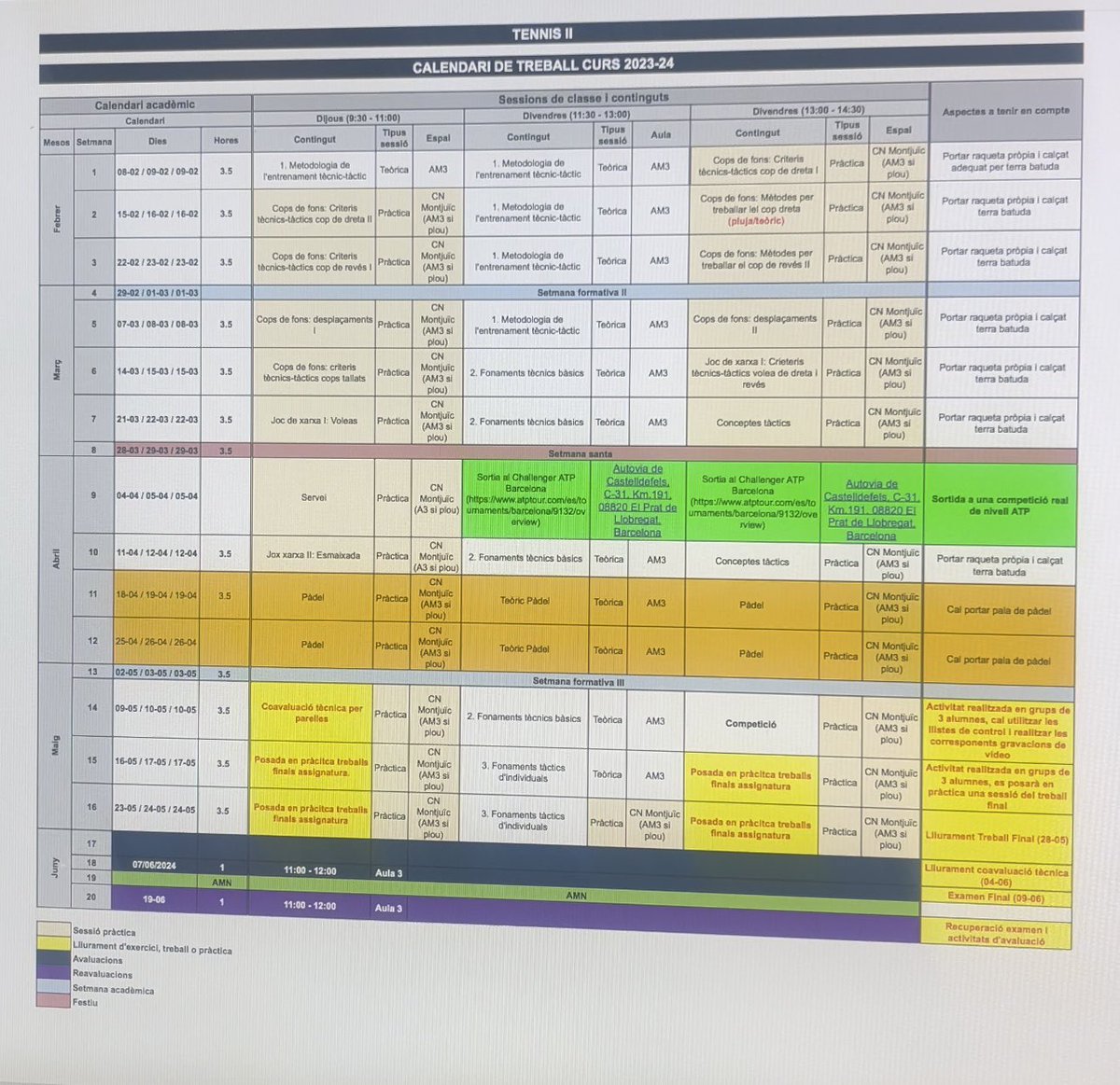 17Aprogramitres's tweet photo. Mireu que curiós: 👀

En l’assignatura d’esports de raqueta 2, està tot molt ben programat. Les classes estan sortint perfectes, estan molt ben organitzades i si hi ha qualsevol imprevist, s’arregla i continuem amb la temporalització. ❗️

És increïble oi? Dona gust veure això.😍 https://t.co/WNWT8uxMh0
