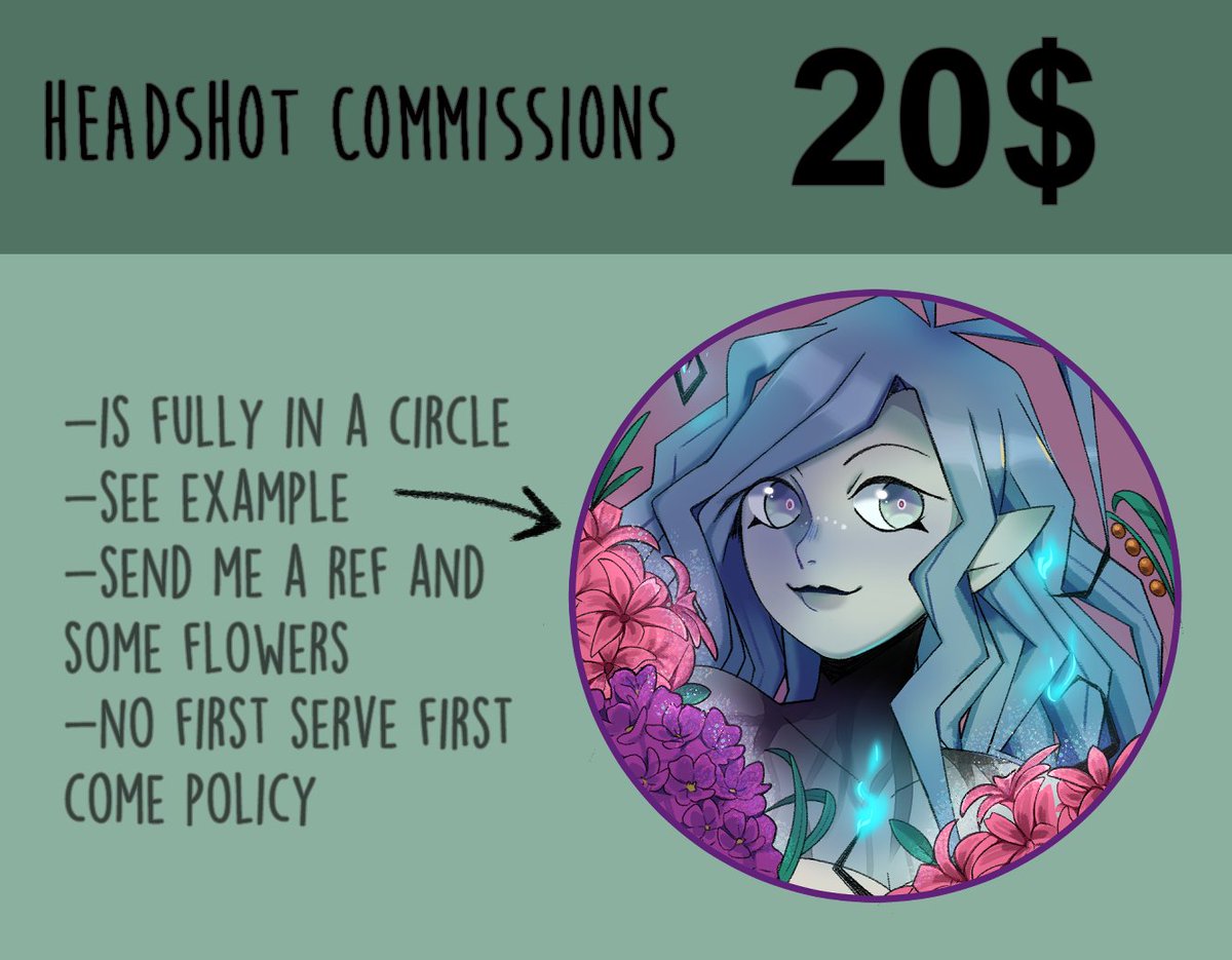 Oldestwoman's tweet photo. Headshot commissions open, just making a bunch of nice little circles DM me if you're interested https://t.co/ISVr0ViZDw