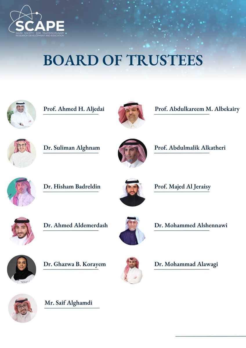 Scape_Society's tweet photo. 🇸🇦🇸🇦🇸🇦

Thrilled to extend a warm welcome to our esteemed board of trustees members! 
 
Dr. Ghazwa B. Korayem
@GhazwaTbader

Your expertise and insights will be invaluable as we work towards our mission. 

Looking forward to a successful and impactful journey together! https://t.co/uCmS6qzrFk