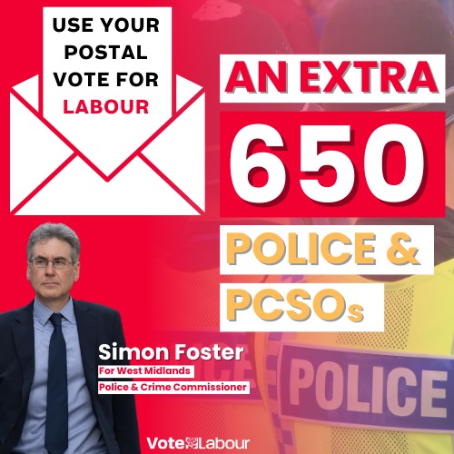 📨 🗳 Postal votes are arriving. Use All your votes for Labour to get an extra 650 Police & PCSOs on our streets. 🌹 #VoteLabour