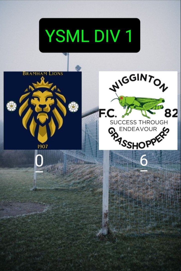FT: Bramham 0-6 @WiggyGrass 
The Lions are relegated to Division 2 of the @TimcladYSML after today's game. We now set our sights on next season. 💛
#grassrootsfootball #sundayleague #upthebramham #football