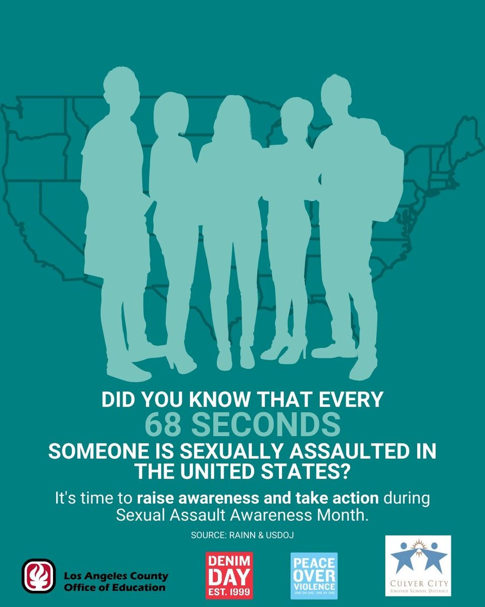 Did you know?

Every 68 seconds someone's world changes due to sexual assault. Let's raise our voices and stand together for change this #SAAM 💙 

#SAAM #DenimDay #BreakTheSilence #EndSexualViolence @peaceovrviolence #PeaceOverViolence @rainn #RAINN