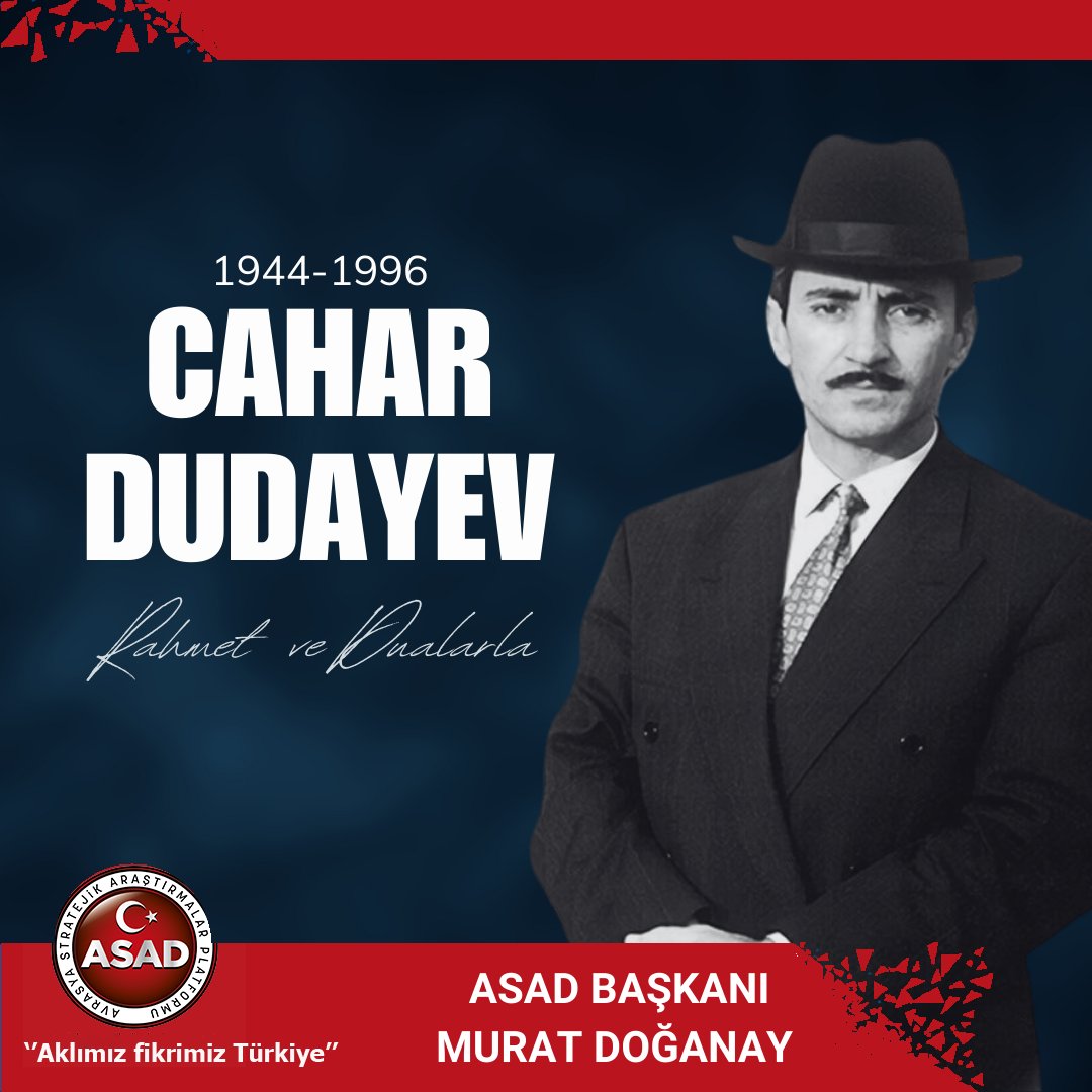 asadplatform's tweet photo. Çeçenistan'ı özgürlüğüne kavuşturan Cahar Dudayev'i şehadetinin yıl dönümünde rahmet ve dualarla anıyoruz. https://t.co/qxX0eYc0z6