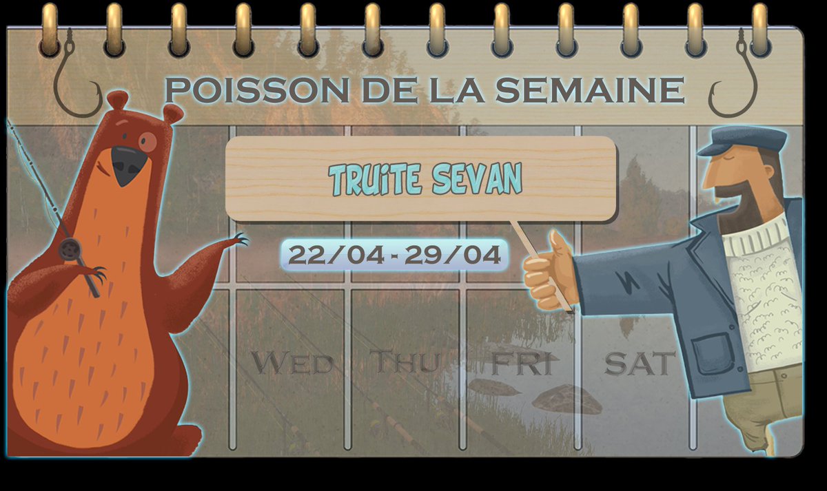 rf4fr's tweet image. Chères pêcheuses et chers pêcheurs,      

Voici le prochain #défi hebdomadaire du 22/04 au 29/04.       

Poisson de la semaine : Truite de sevan

Plus d'informations ici : rf4game.fr/forum/index.ph……  

Amicalement,     

L'équipe FishSoft