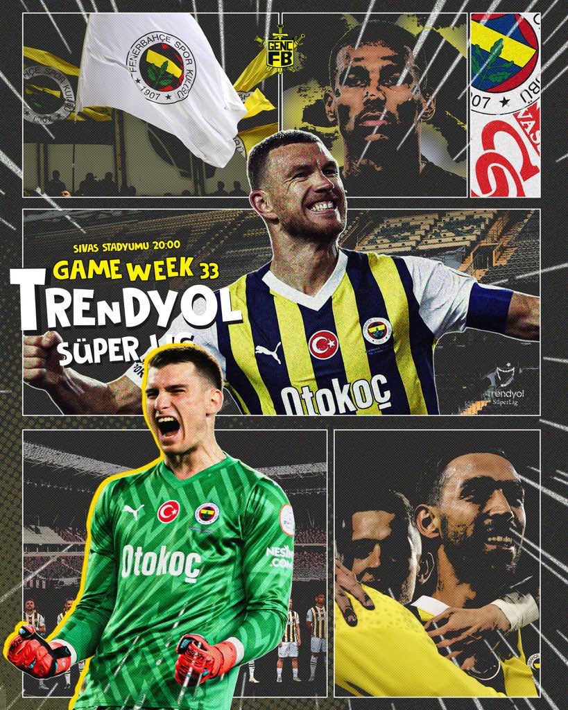 🔥 #FenerinMaçıVar 🏆 Trendyol Süper Lig 33.Hafta 🆚 Sivasspor 🗓️ 22 Nisan Pazartesi 🕣 20:00 📍Sivas Stadyumu 📲 #SALDIRFENER