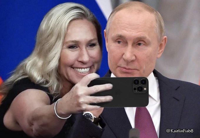 Vladimir Putin with an admirer.