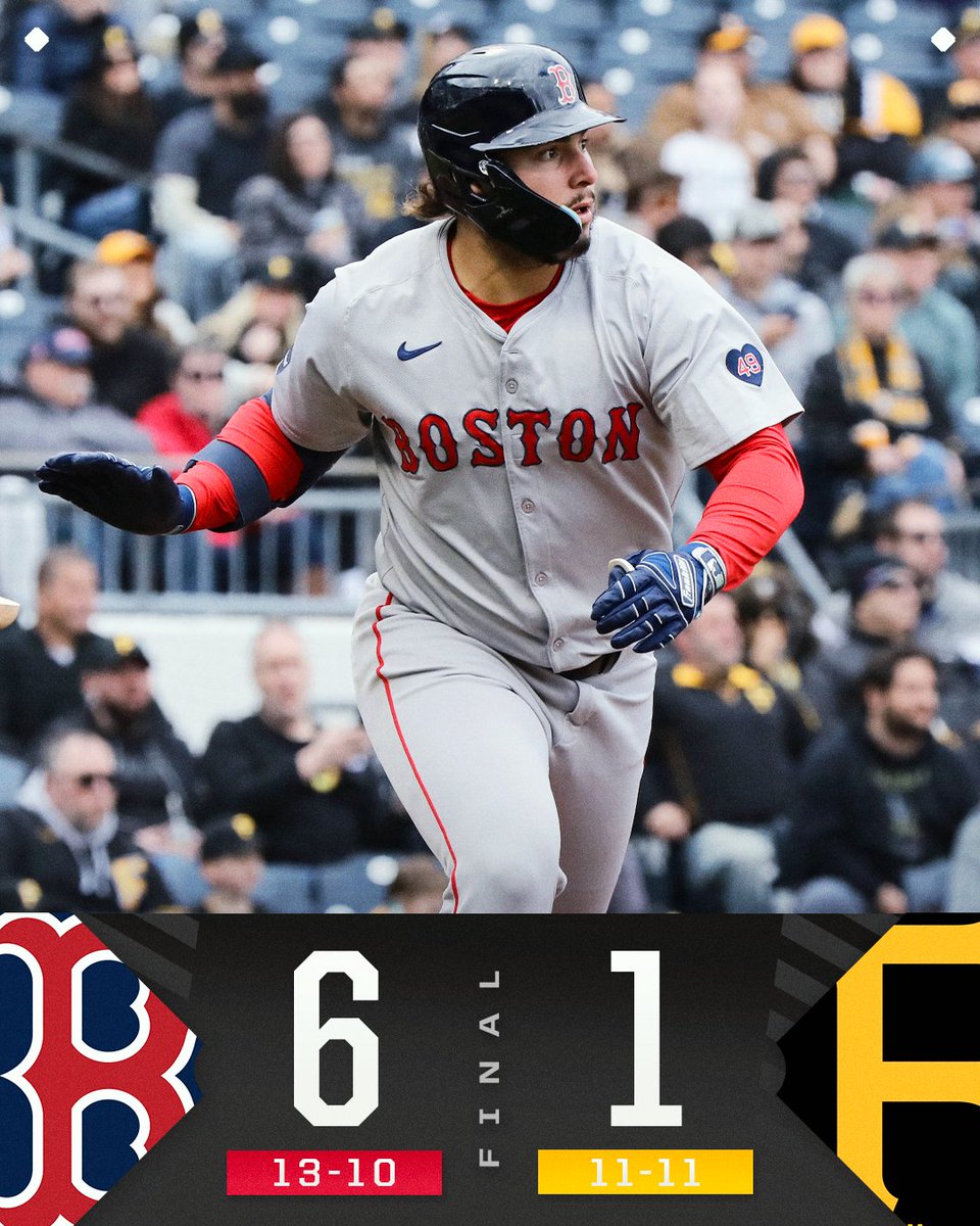 MLB's tweet photo. The @RedSox make it a sweep in Pittsburgh! https://t.co/wKRUVagVYI