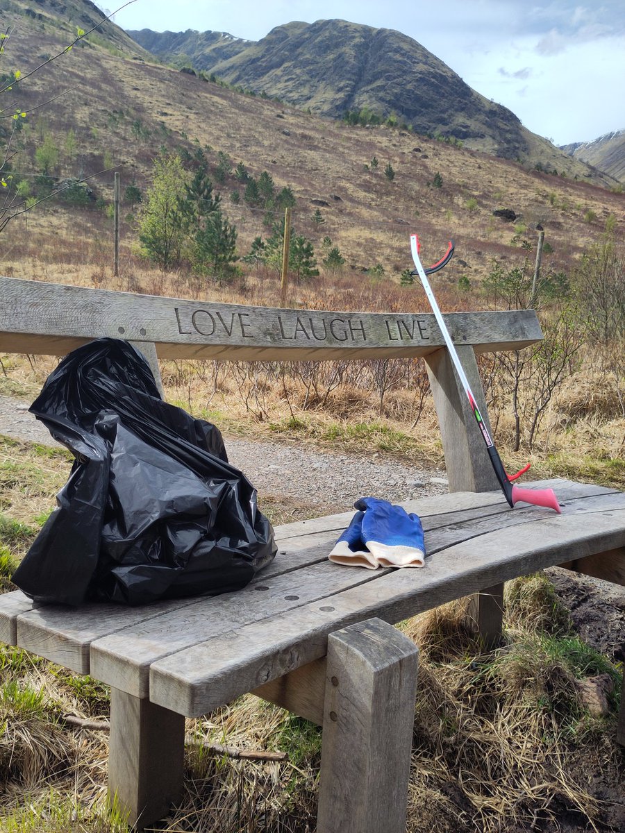 First litter pick of the year in Glen Nevis with the @FriendsofNevis @KSBScotland