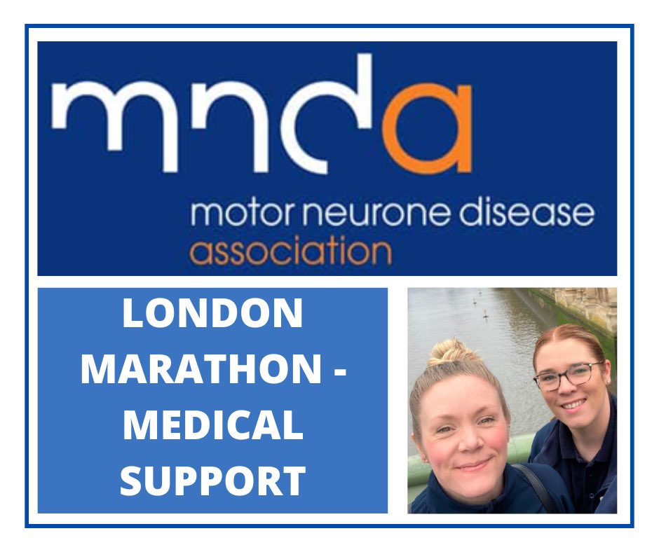 Two of the team headed to the London Marathon today. Steph and Sian provided medical cover for the runners supporting the @mndassoc. This is the second year we’ve provided this cover and both years the atmosphere has been amazing. Well done to everyone who took part. #mnd