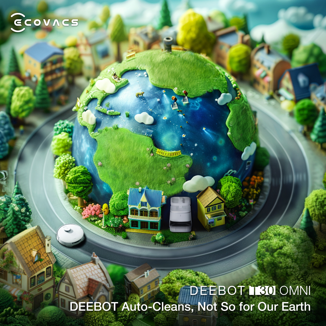 Reduce, Reuse, Robot! ECOVACS Making Earth Day Every Day. 🌎 Celebrate sustainability with DEEBOT T30 OMNI. Clean in style, protect our planet. 🌿✨ Share your eco-tips below! 💚 🛒 Shop Now via linktr.ee/XECOVACS #DEEBOT #DEEBOTlife #ECOVACS