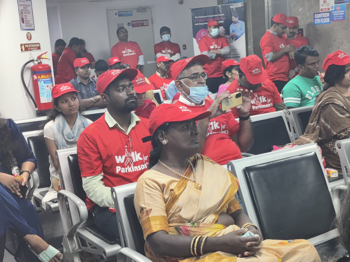 rukminimridula's tweet photo. World Parkinson’s day celebration by Parkinson Society Hyderabad and Citi Neuro centre, India - thanks to Pushpavalli and Sridevi garu for speech and yoga sessions https://t.co/MVE8SocOSe