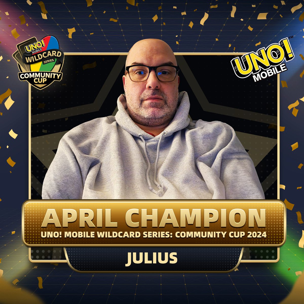 🌟🏆 𝐒𝐩𝐨𝐭𝐥𝐢𝐠𝐡𝐭 𝐨𝐧 𝐭𝐡𝐞 𝐂𝐡𝐚𝐦𝐩𝐢𝐨𝐧! 🌟🏆 🥇 Congratulations to Julius for winning the UNO! Mobile Community Cup 2024 April tournament! 👉 𝐏𝐥𝐚𝐲 𝐍𝐨𝐰: bit.ly/UNOMobileCommu…