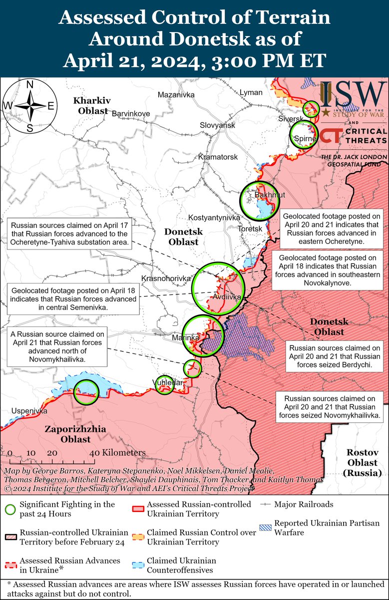 NEW: US Senate Intelligence Committee Chairperson Senator Mark Warner reported on April 21 that US provisions of military aid to Ukraine, including long-range ATACMS missiles, will be in transit to Ukraine 'by the end of the week' if the Senate passes the supplemental