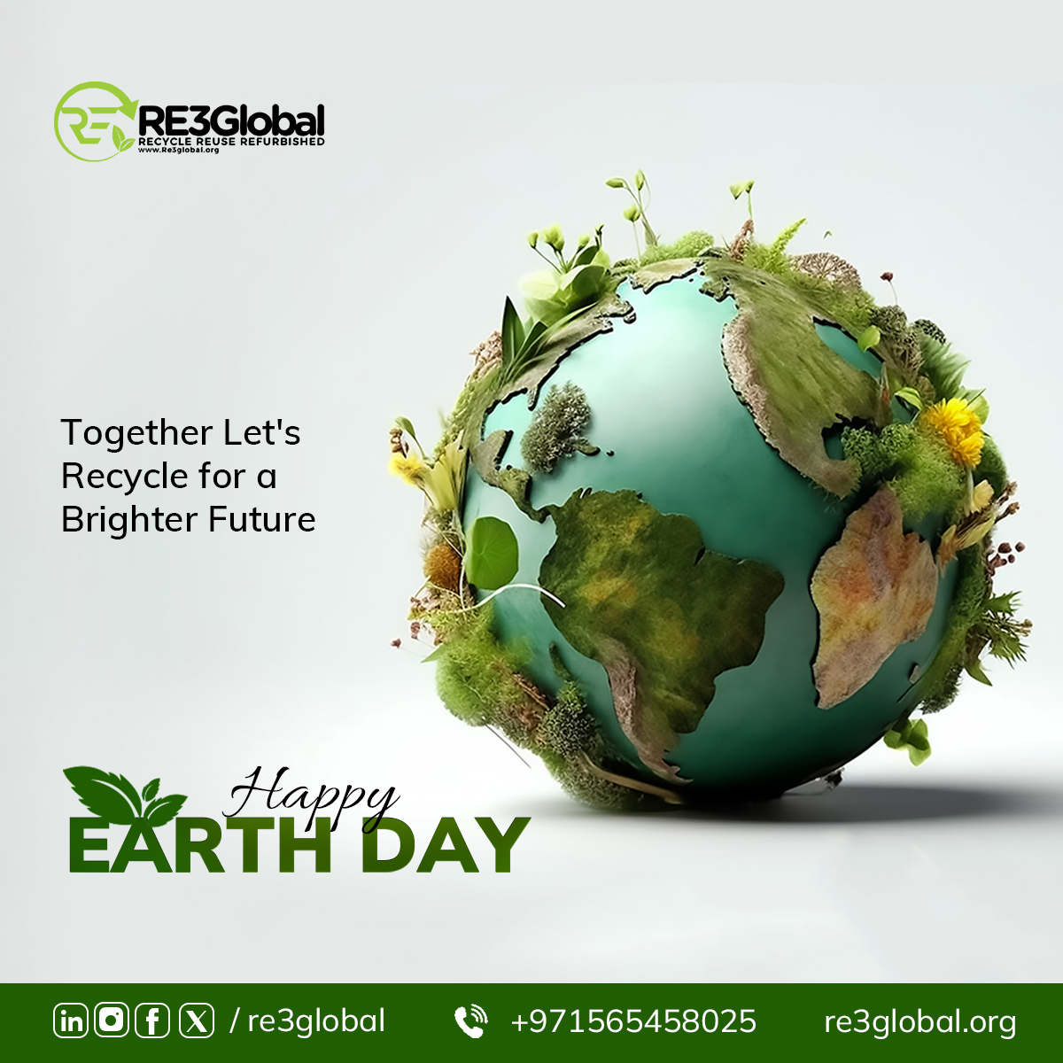 At RE3, we lead in recycling and preserving our planet every day. Our commitment to sustainability goes beyond Earth Day. Happy Earth Day! Re3global.org

#EarthDay2024  #electronicwaste #recycle #reuse #refurbish #uae #dubai #zerowaste