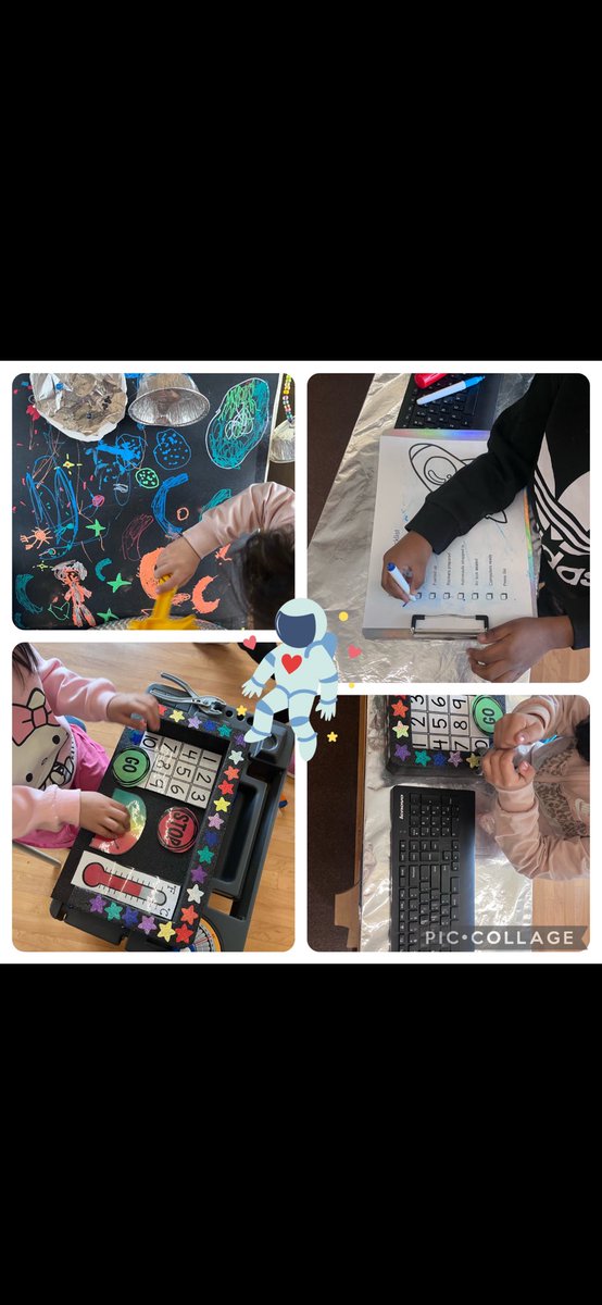 Mrs. Garrett and Mrs. Sharpe’s Kindergarten class is exploring space and the student’s inquiry has enhanced understanding of the importance of numbers and mathematics.