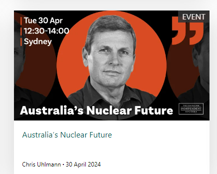 Cripes the CIS going full in on nukes, and wow, what a prize guest speaker. A real expert!