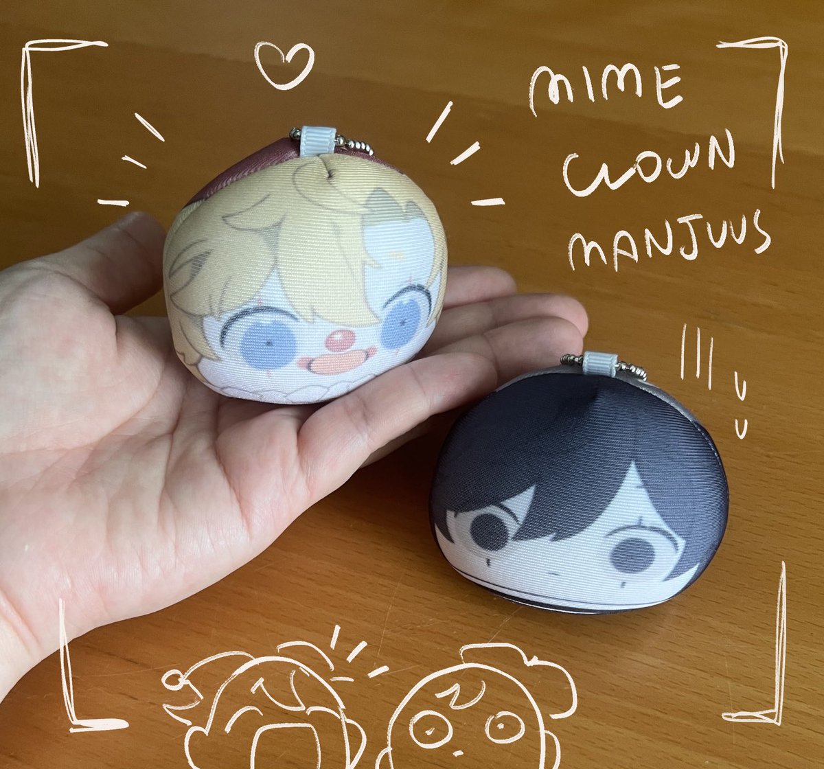 Will also have these mime and clown manjuus available too!! Heheheh I JUST WANNA SQUISH EM ❤️