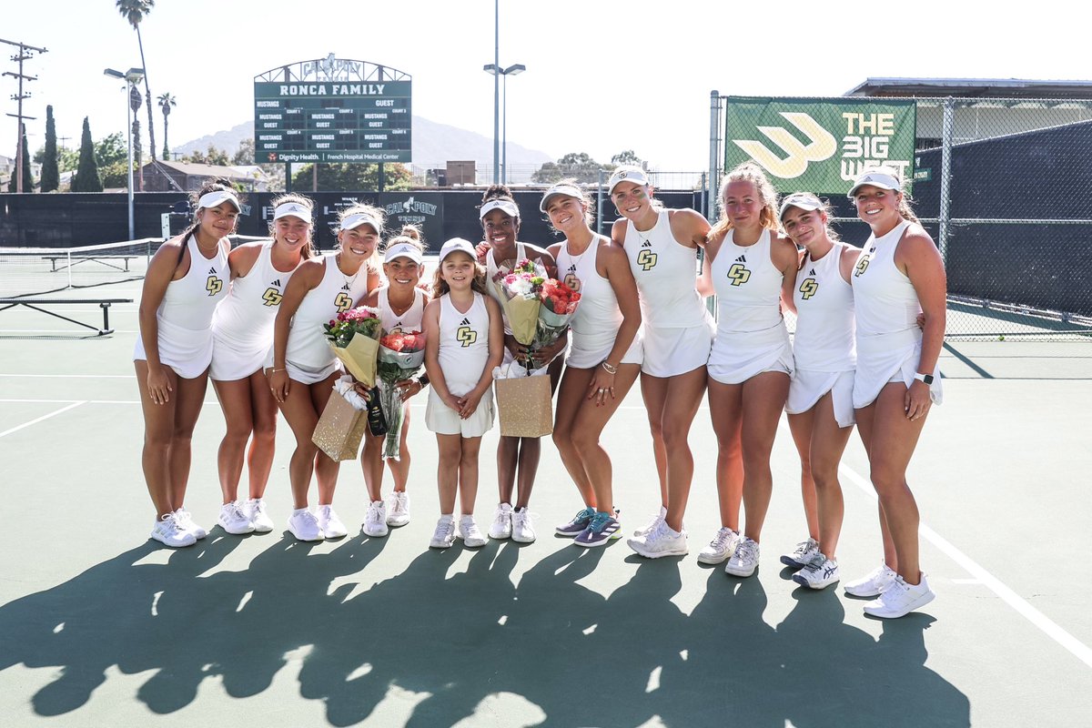 Thank you Melissa and Delanie for everything you’ve done for our program!! So glad we got to honor you today! Mustangs forever 💚💛 #RideHigh🐎🎾