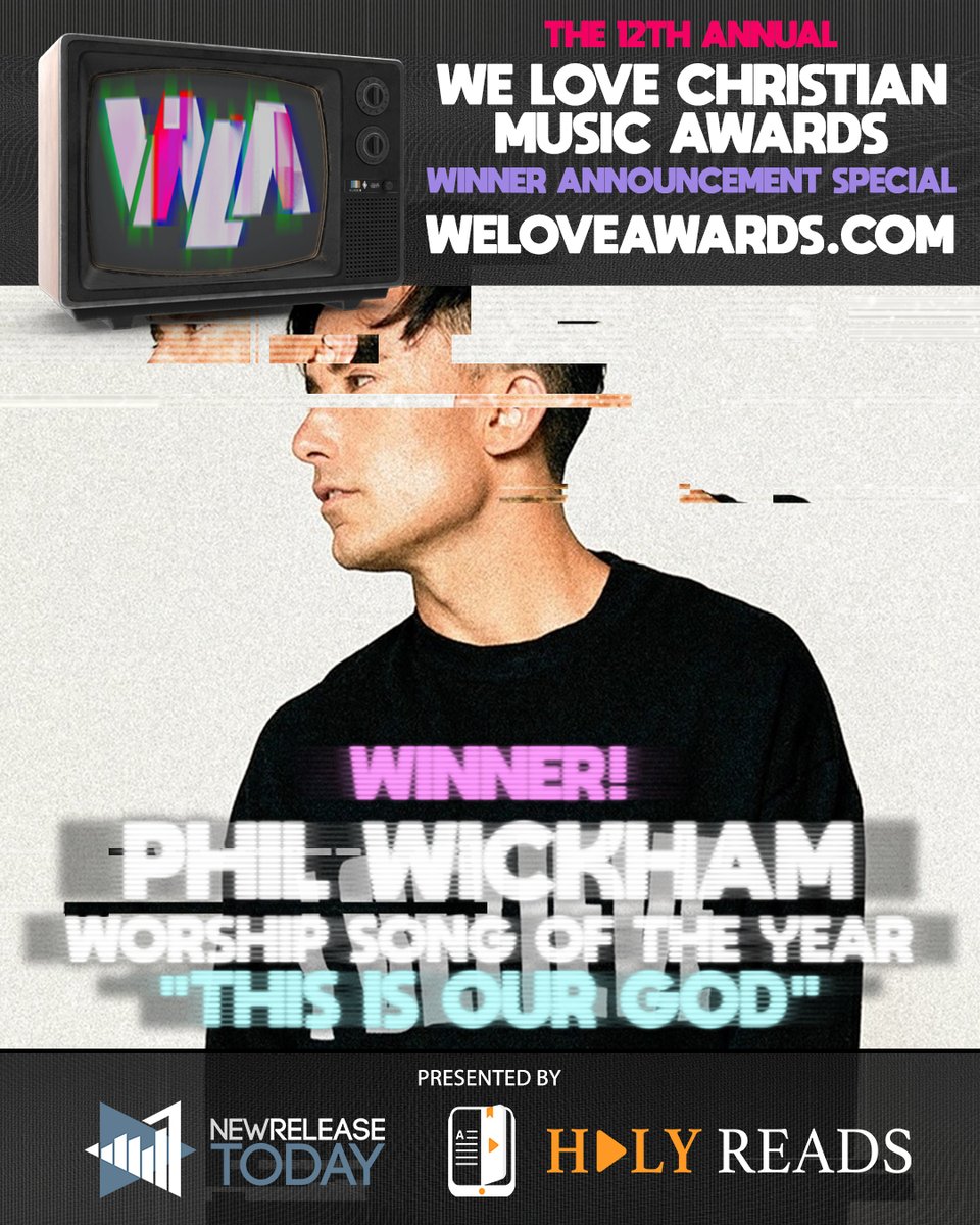 WINNER ANNOUNCEMENT: Congrats to @philwickham, winner of WORSHIP SONG OF THE YEAR tonight! Watch his words of gratitude for your votes at WeLoveAwards.com.