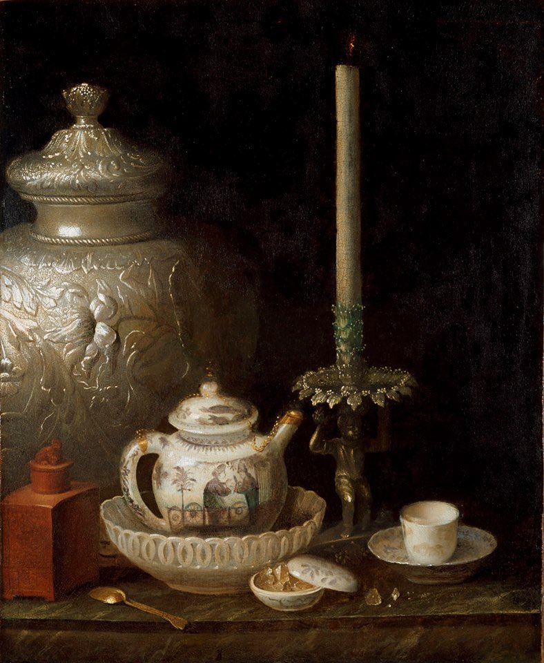 Pieter van Roestraten's candle is just dying down, for the end of #NationalTeaDay. Hope you enjoyed every cup.