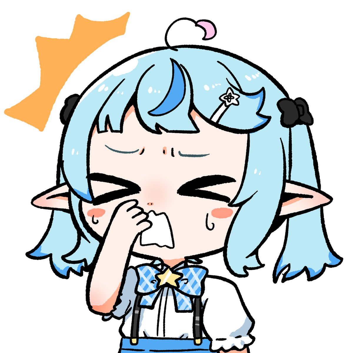 雪花ラミィ 「#LamyArt手に染み付いたブルーチーズの匂いを嗅いだ幼ラミィちゃんと嗅がされ」|honmirinのイラスト
