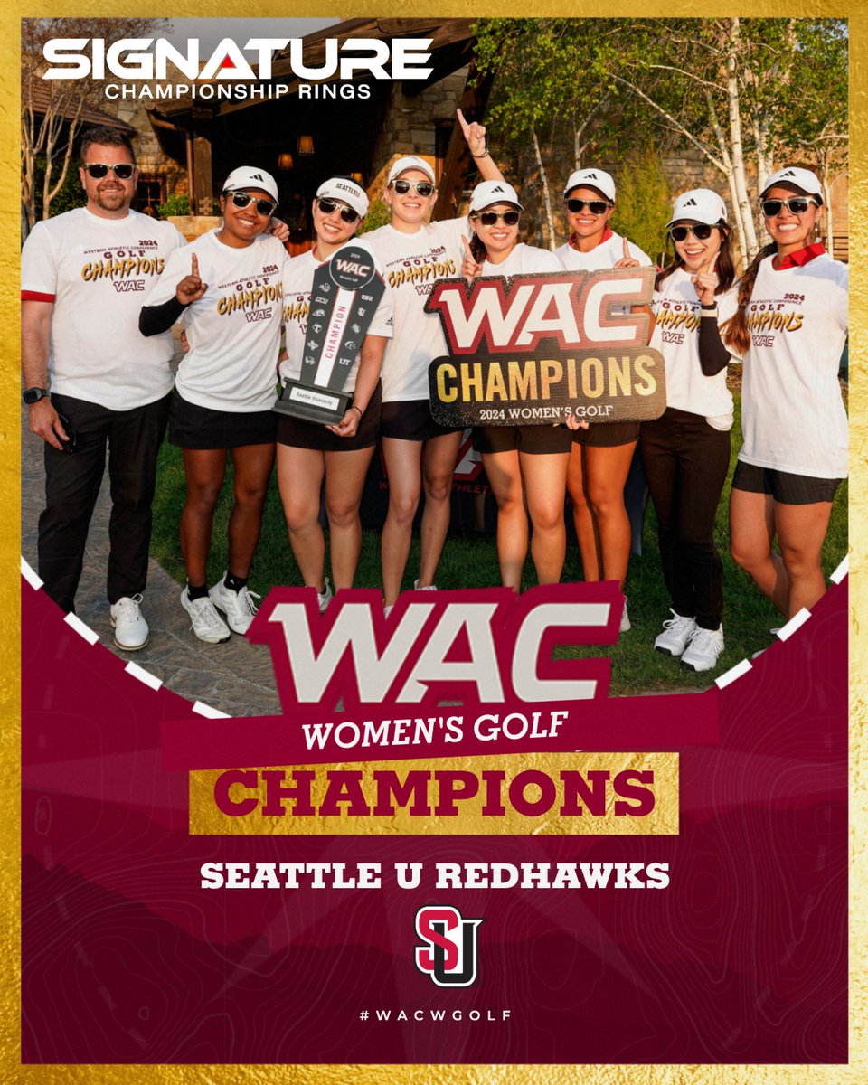 🏆 2024 WAC Women's Golf 𝗖𝗛𝗔𝗠𝗣𝗜𝗢𝗡𝗦!

Congratulations @SeattleUGolf!
#OneWAC x #WACwgolf