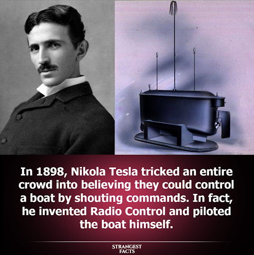 kimkomando's tweet photo. 1898: Nikola Tesla makes a boat move with shouts, but plot twist... it was him all along with a remote control! Voice-activated tech? More like Tesla-activated. 😂 #ClassicTesla #TechHistory https://t.co/OZYQMZMmsw