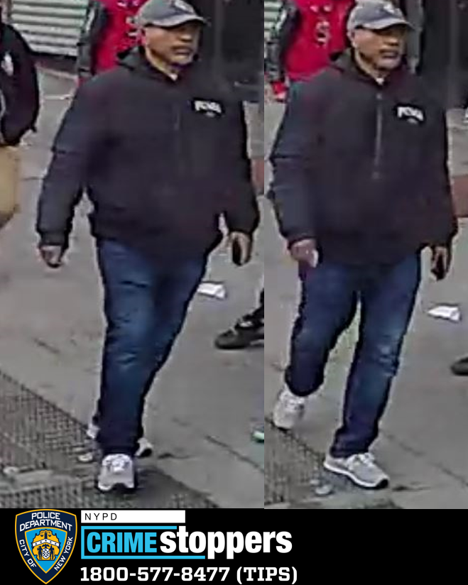 🚨WANTED-ROBBERY: On 4/9/24 at approx. 10:52AM, at 150 E 7th St @NYPD9PCT Manhattan. The suspect stabbed a 66-yr-old male victim in the back, unprovoked. Any info call us at 800-577-TIPS or anonymously post a tip on our website crimestoppers.nypdonline.org    Reward UP to $3,500