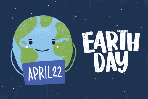 Happy Earth Day! 
Wear blue and green on April 22nd.
Earth Day outdoor activities will run during the last week of April or the first week of May (i.e., weather-dependent).