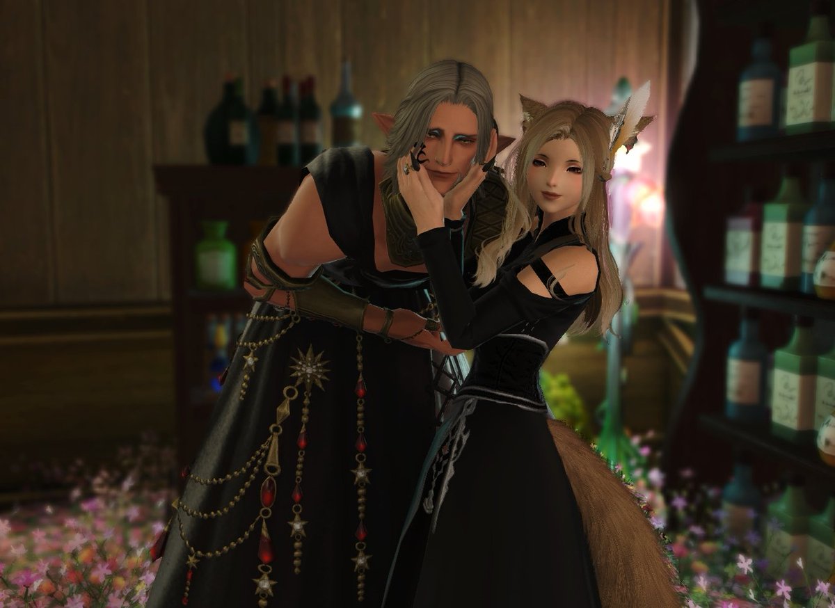 If you see this repost with your wolship along w/ a fun fact about them to spread positivity & good vibes!

Two little love bird Scions who like to read and gossip and look up to the stars !! Eccentric little guys, mischievous catgirl fell in love with funny talking elezen!!