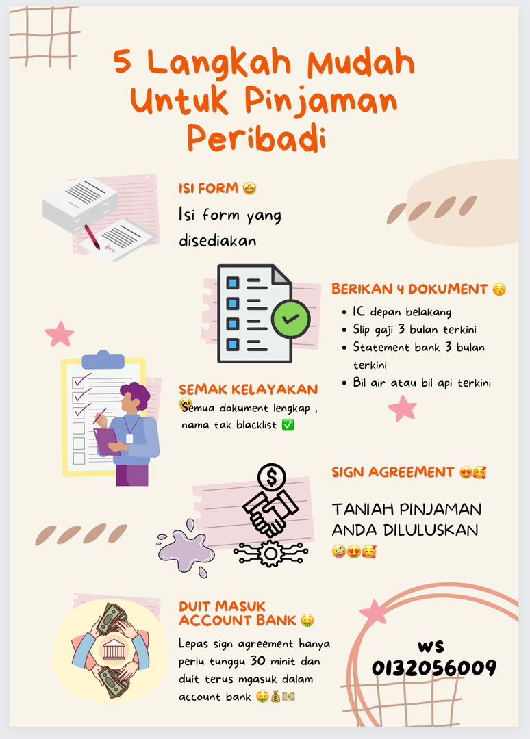 isyaaa_5's tweet photo. Assalamualaikum semua 😍😍Sesiapa ingin Nak buat Personal LOAN atau Urgent Nak Pakai Duit Boleh WhatsApp Sy yer https://t.co/8g31dxdHKH
Gaji Masuk Bank✅
Ada Payslip Gaji✅
Dah Bole Apply✅💯
Mudah , Cepat &amp; Selamat 100% 
Harini mohon ! Harini Lulus ! https://t.co/HsFy2fFopd