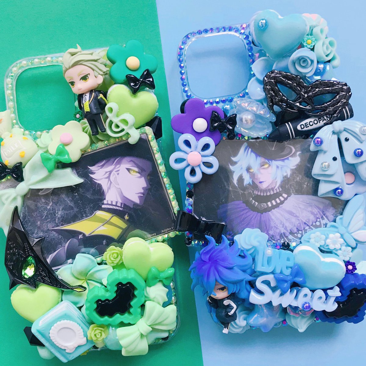 ツイステ イデア＆セベク💙💚 #ツイステ #デコ電 #デコスマホ