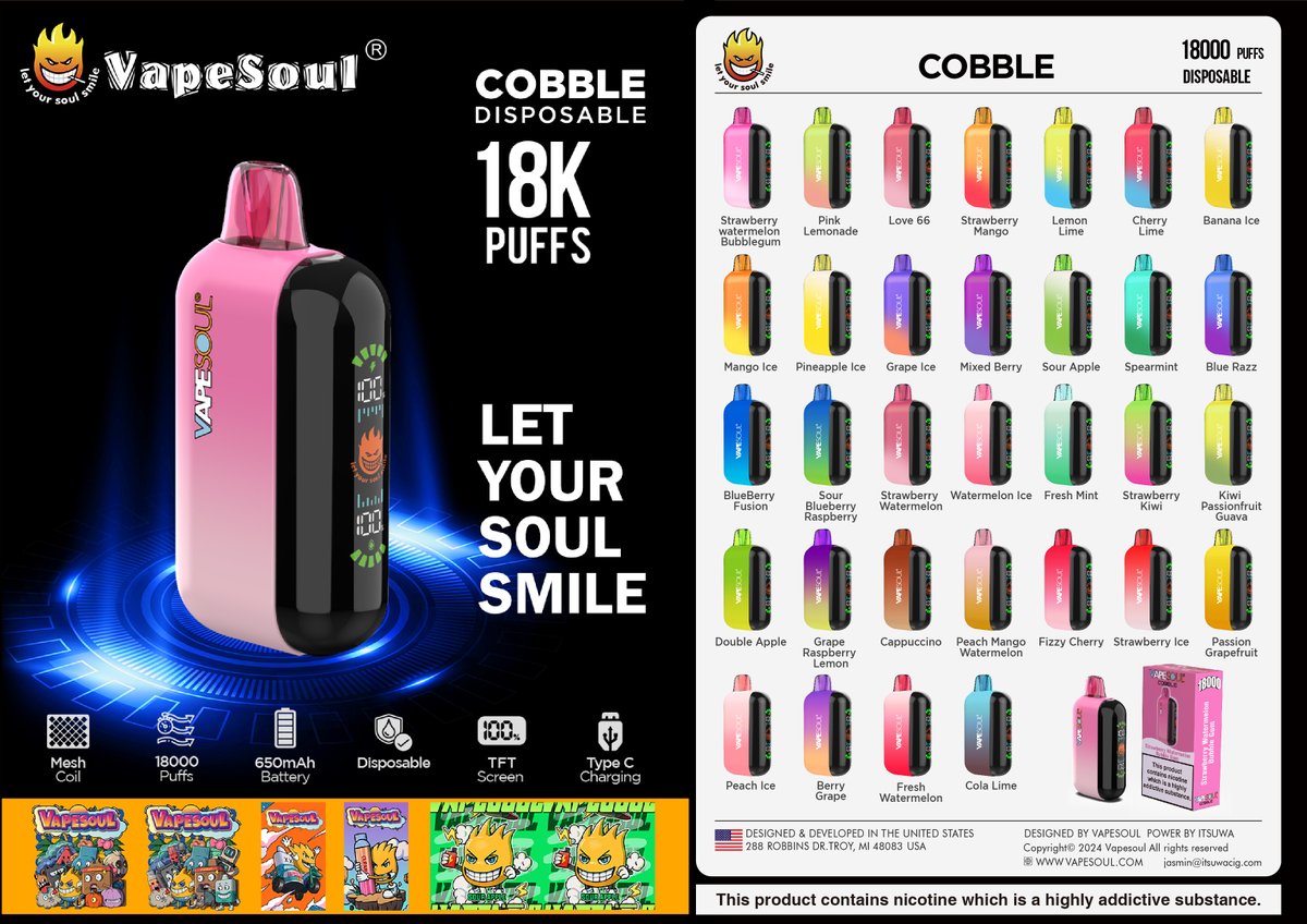 Final version with multiple flavors available
15ml 18k puffs 🔥🔥
#vape#disposable vape#e-cig#e-cigarette#electronic cigarette#puff#wholesale vape#big puff#small puff#vape distribution#tpd comply#voom#vapesoul#vaper #vapelife #vapeuk #e liquid#vape labs#flavors# puff clouds