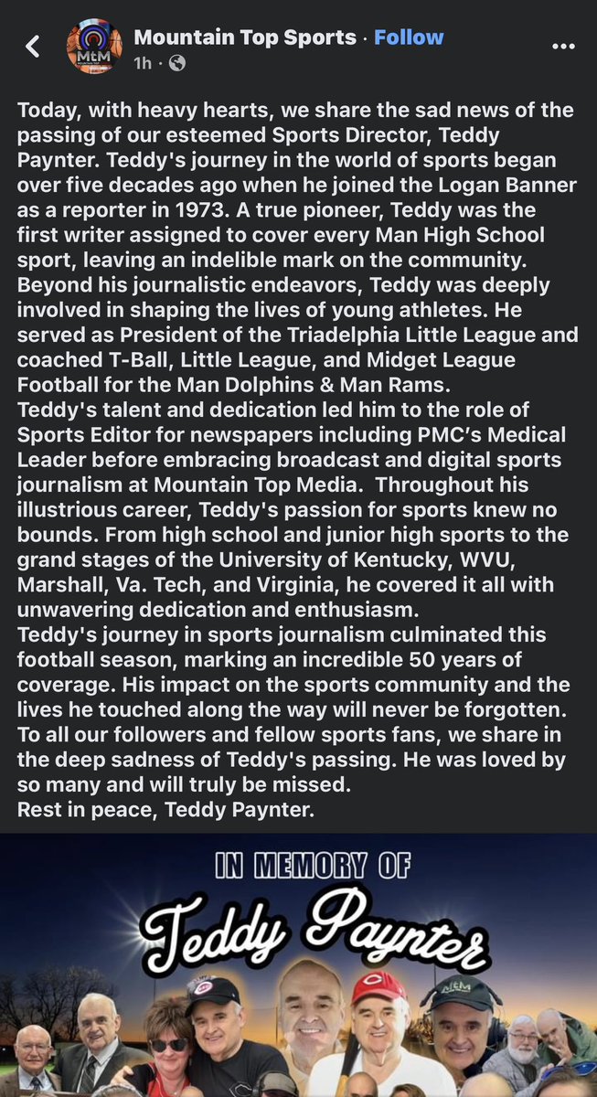 Teddy was a great man and friend, always making sure to do his best to cover the kids of our area. Journalists like him, who have been around for years and truly care about the athletes they cover, are few and far between. It’s devastating to hear the news of his passing.